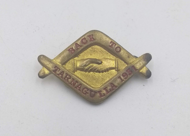 "Back To Tarnagulla 1931" badge, c. 1931