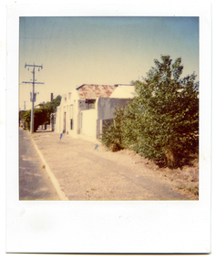 Polaroid photograph: Buildings on east side Commercial Road, Tarnagulla