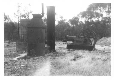 Photograph: Remnants of the Tarnagulla Public Stamp Battery, 1965