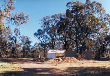 Photograph: Marquee at mining exploration site