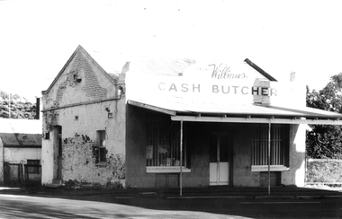 Photograph: Cash Butcher building on corner of Poverty Street and Commercial Road, Tarnagulla