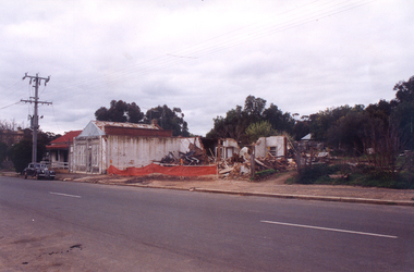 Photograph: Demolition of structure adjoining 98 Commercial Road, near Tarnagulla