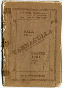 Back To Tarnagulla 1931 booklet, 1931