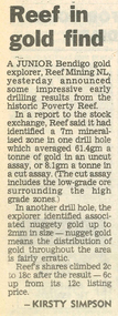 Article: Reef In Gold Find, November 22, 1994