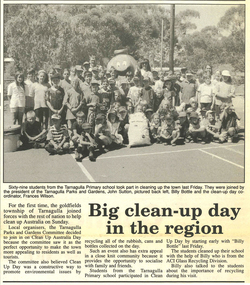 Article: Big Clean Up Day In The Region, March 7, 1995