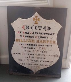 Marble plaque - Harper, circa 1908
