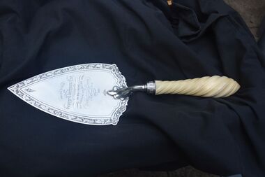 Silver Presentation Trowel, Tarnagulla Presbyterian Church