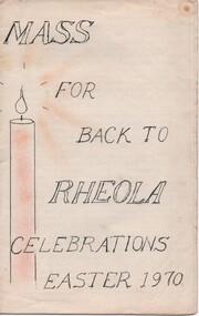 Booklet, Mass for Rheola Back-To Celebration, 1970