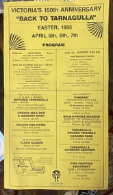 Programme for Back to Tarnagulla, 1985