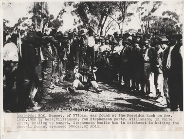 Photograph of the Christmas Box Nugget, 1906