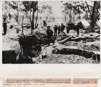 Photograph of Miners at their Claims, Poseidon, 1907