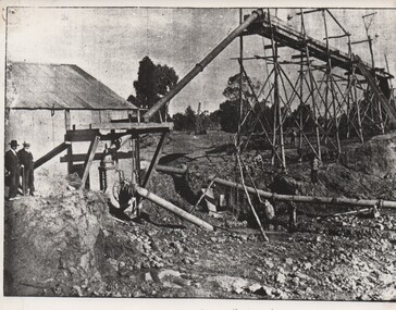 Photograph of the Tarnagulla Gold Estates Dredging Plant, c.1906