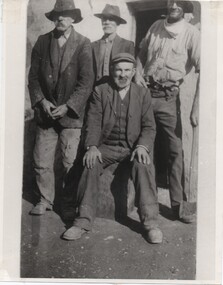 Photograph of a group of miner residents, Ironbark Gully, Tarnagulla