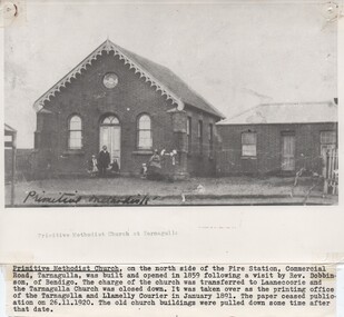 Photograph of Tarnagulla Primitive Methodist Church, c.1865