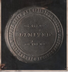 Photograph of an impression of the seal of the Tarnagulla Cheese Factory