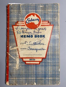 Notebook of Travellers to Tarnagulla Reunions in Melbourne, 1957 to 1964