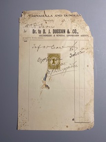 Invoice DJ Duggan and Co. to H Ison for stock purchasers, 1905