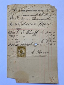 Invoice Edward Morris of Dunolly to T. Ison for Chaff, 1905