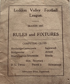 Loddon Valley Football League, Rules and Fixtures, 1947