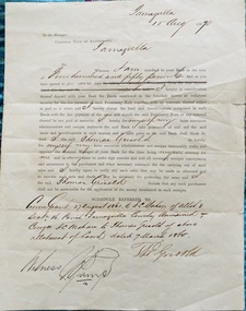 Mortgage Document Thomas Grisold to Colonial Bank, Tarnagulla, 1870