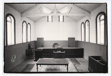 Photograph of Interior of the Tarnagulla Court House, 1979