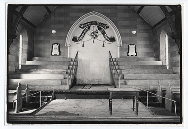 Photograph of the Interior of the Tarnagulla Methodist Church, 1979