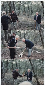 Three photographs of opening of Reef Mining decline, 1996