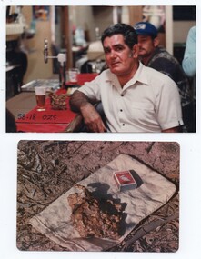 Two Photographs of 'Midnight' with his nugget 'The Tarnagulla Princess', 58.18 ounces