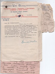 A file of letters dealing with Presbyterian Church Anniversary, especially concerning the Silver Trowel, 1953