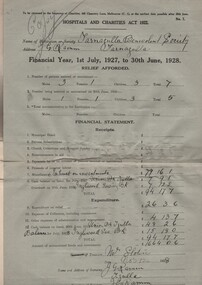 Book of Correspondence - Tarnagulla Benevolent Society, 1928-1960