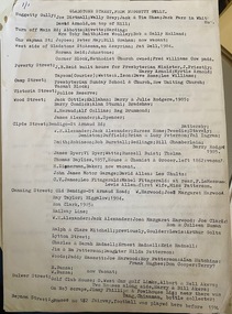Locations of Tarnagulla Residences, 7 pages of listings. 1914