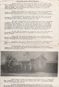 History of the Tarnagulla Post office, by Murray Comrie