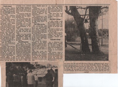 Newspaper Clipping, A Tour of Tarnagulla, c.1970