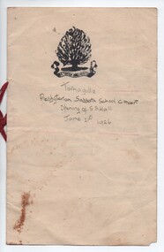 Tarnagulla Presbyterian Sabbath School Concert, Opening of the Sunday School Hall, 1926