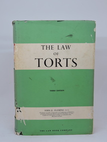 THE LAW OF TORTS, John G. Fleming D.C.L, 1965