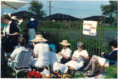 Photograph of industrial action taken by nurses at Sunshine Hospital, Melbourne, Victoria, 1993
