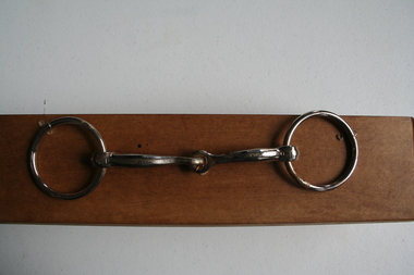 Nickel plated horse bit, equine accessory