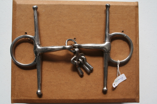 Silver plated horse bit, equine accessory
