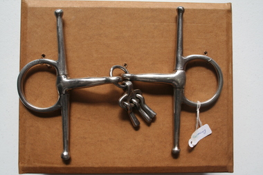 Silver plated horse bit, equine accessory