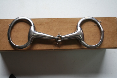 Nickel plated horse bit bradoon,  equine accessory