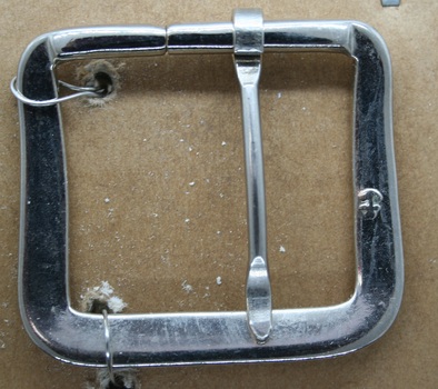 Nickel plated brass buckle as manufactured by Holden and Frost
