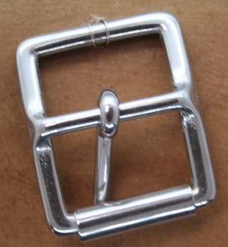 Nickel plated roller bucker used on equine accessory