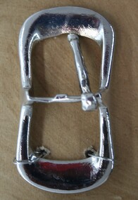 Nickel plated full buckle used as equine accessory C1900