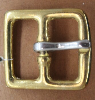 Brass full buckle used on horse tackle