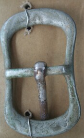 Nickel plated buckle used on horse tackle C1900