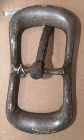 Brass full buckle used on horse tackle