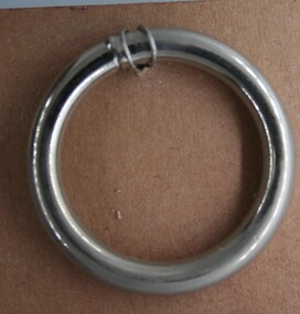Nickel plated steel ring used on equine accessories and other horse equipment