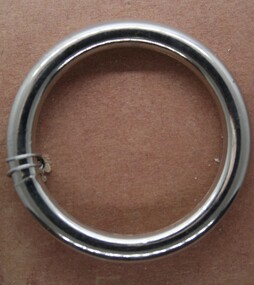 Nickel plated steel ring used by Holden and Frost on equine accessories and sold 