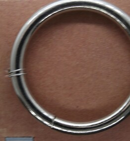 Steel ring as imported and used by Holden and Frost on making horse tackle during the late 1800's and early 1900's