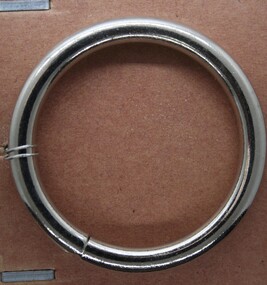 Nickle plated steel ring Imported and used in manufacture by Holden and Frost for Horse teckle